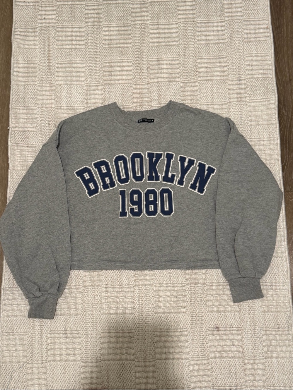 Zara Brooklyn Cropped Oversized Sweatshirt